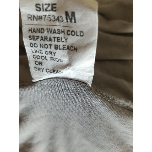 GIULIA Women's Long Sleeve Lace Trim Neckline Silk Overlay Butterfly Blouse sz M - Picture 9 of 9